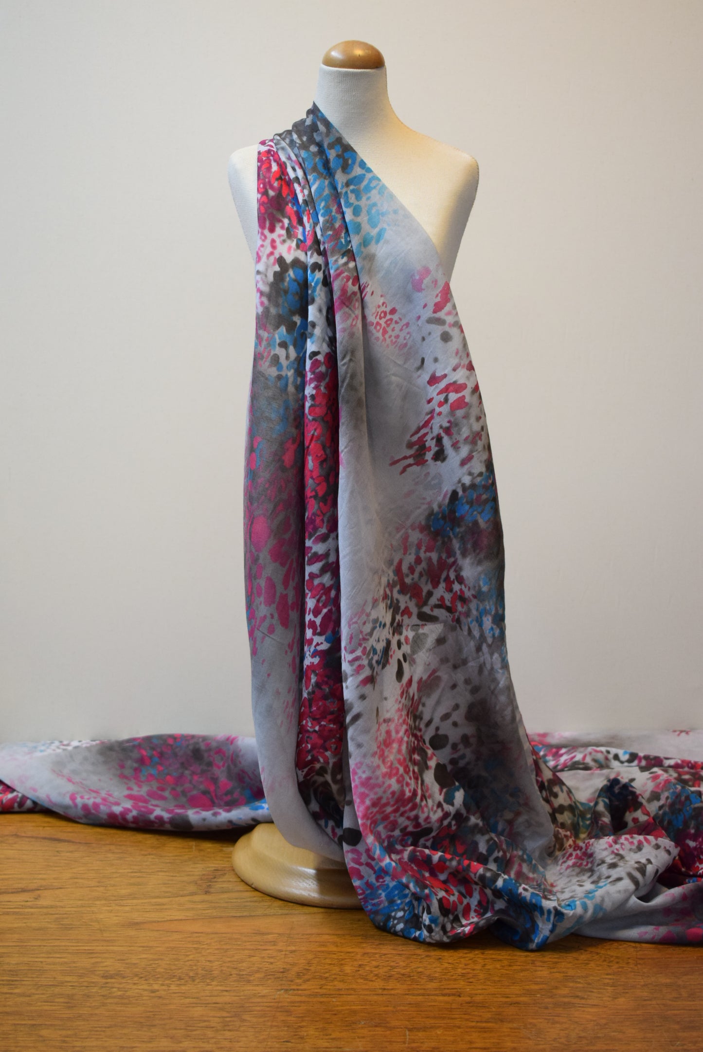 Silk Mix Animal Print Voile