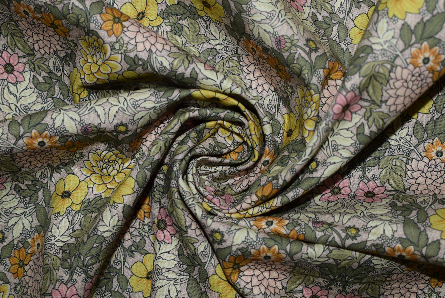 'Esme' printed lawn - sage