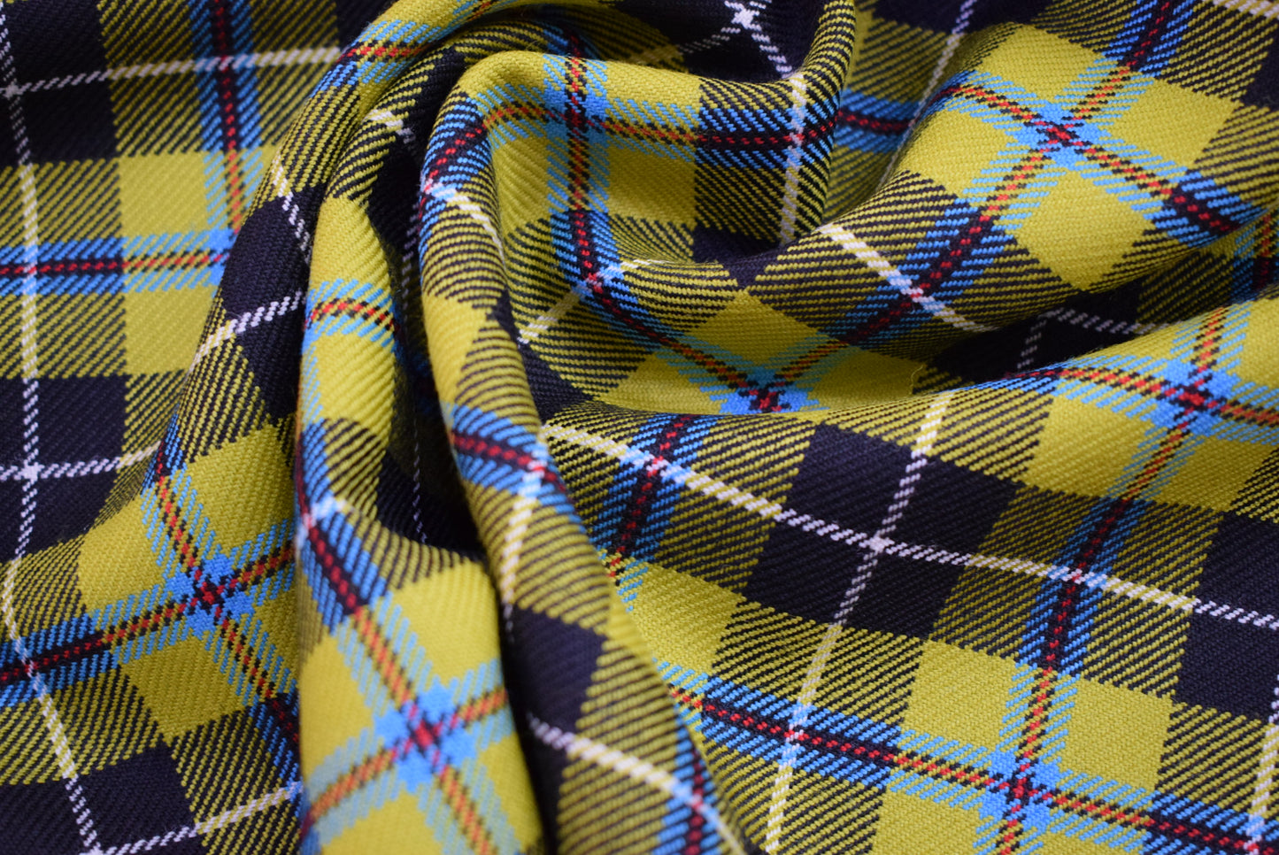 Ochre & Blue 'Garigue' Tartan