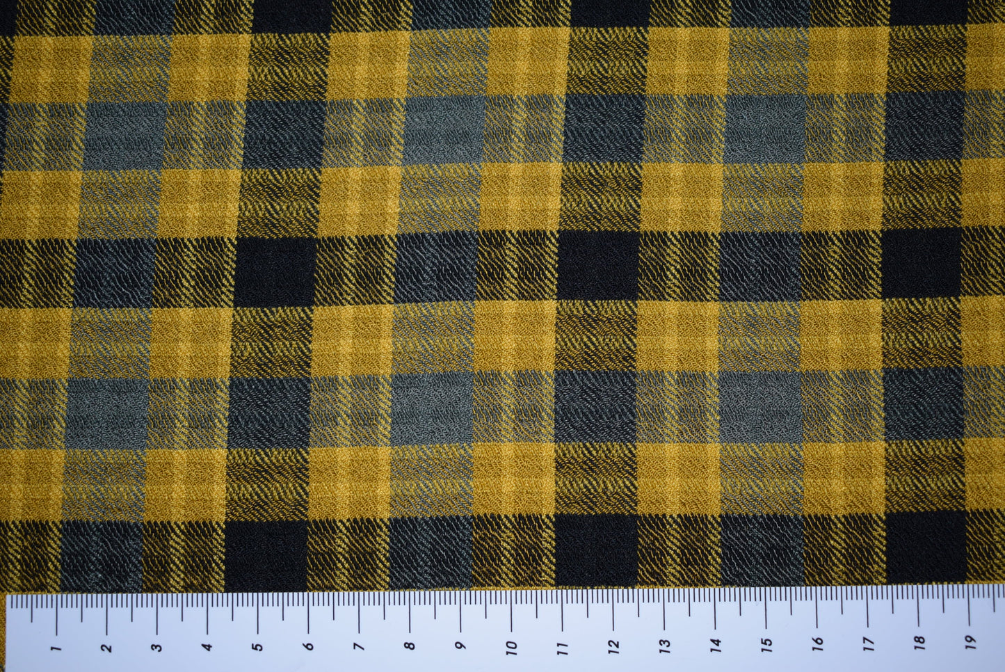 Ochre / Seagreen Crinkle Check 'B'