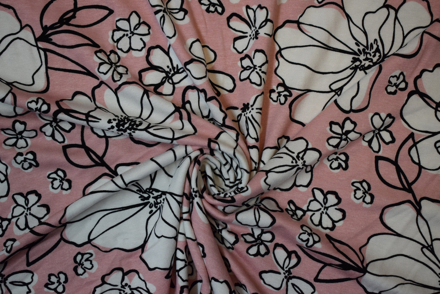 'Outline' Floral Jersey - Yellow