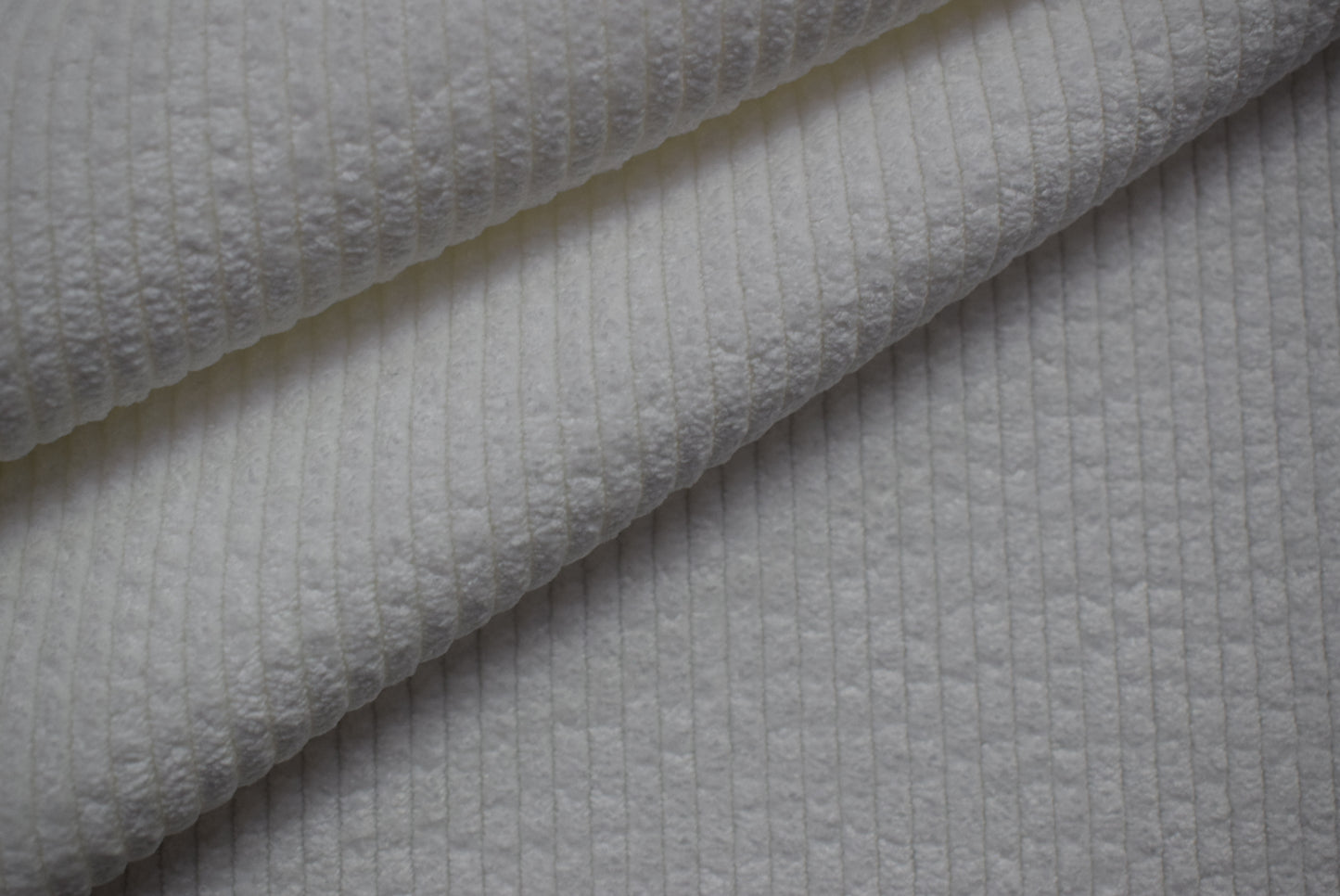 'Faux' Stretch Corduroy - Winter White