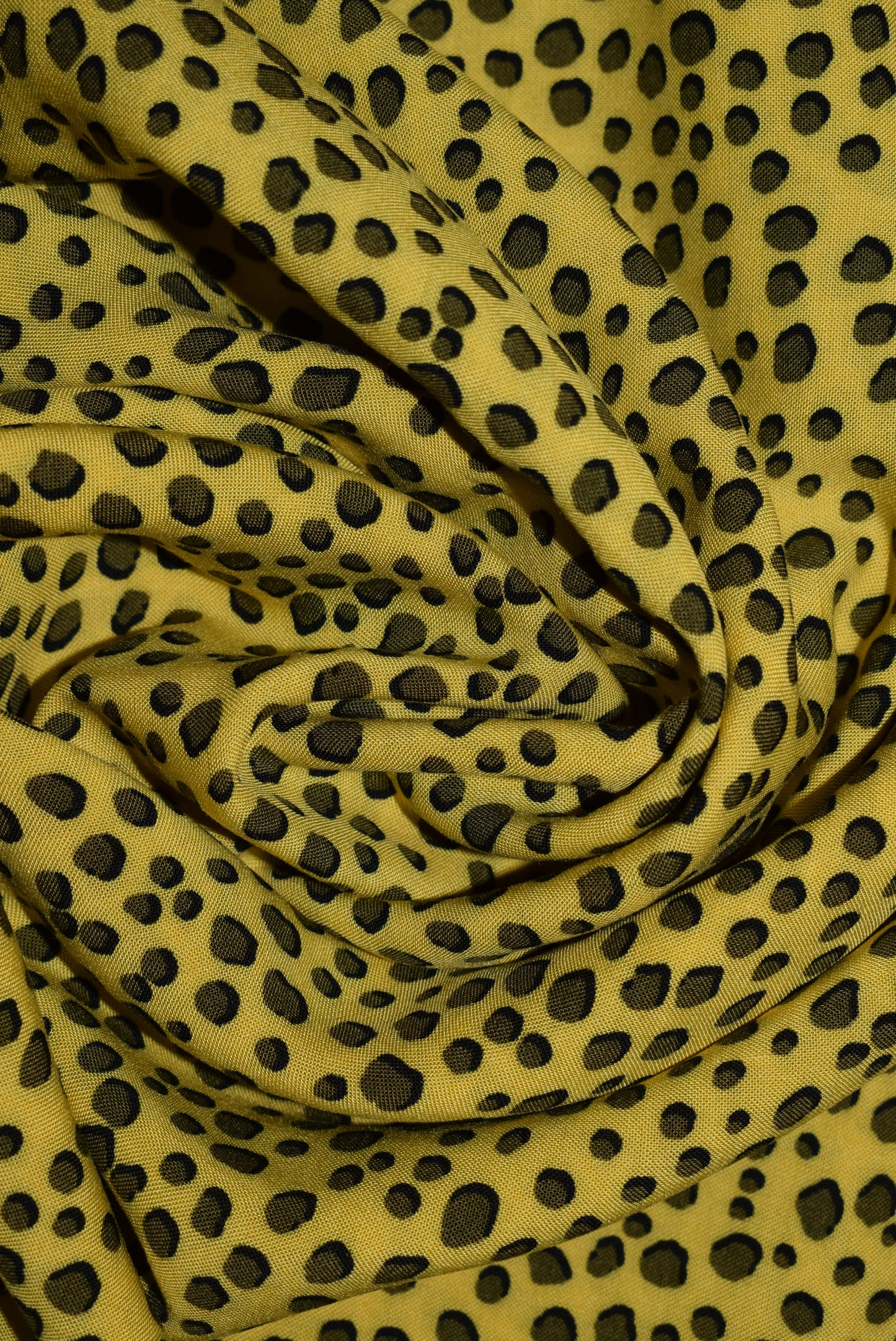 'Double Dot' challis print - gold