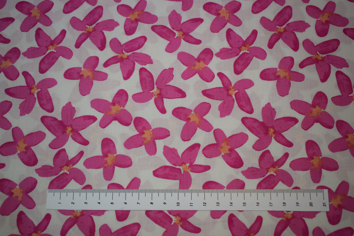 'Clarissa' pima lawn - pink on white
