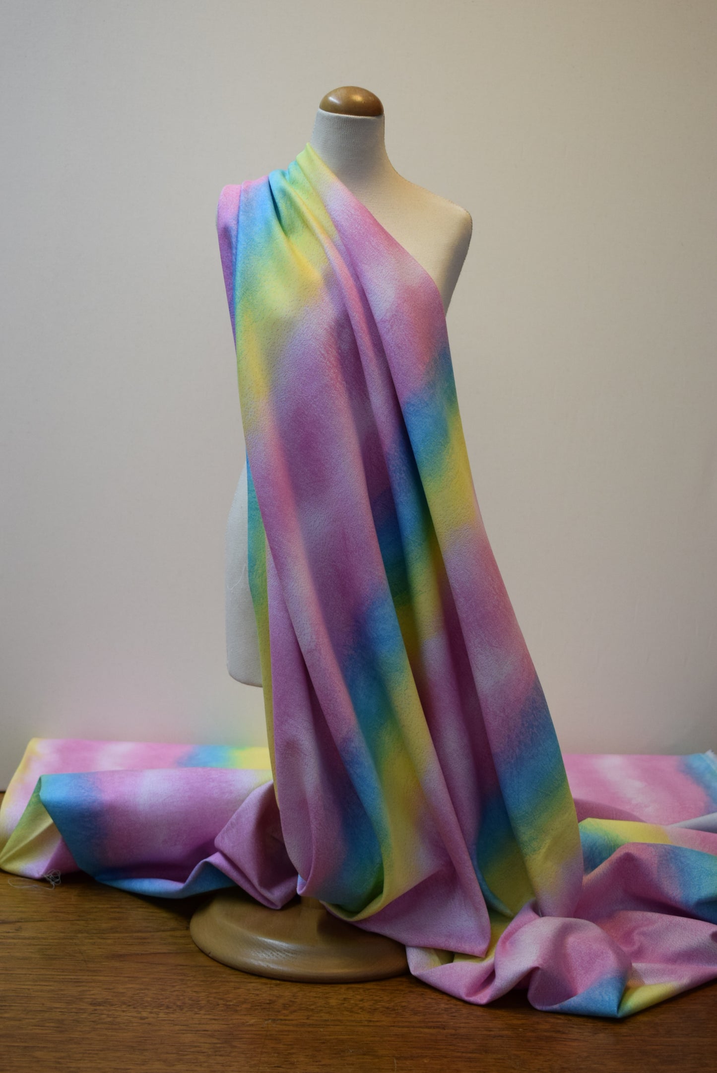 Pastel Stripe Stretch Sateen