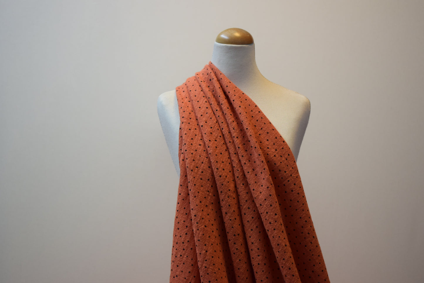 Pumpkin Spot Crinkle Cotton