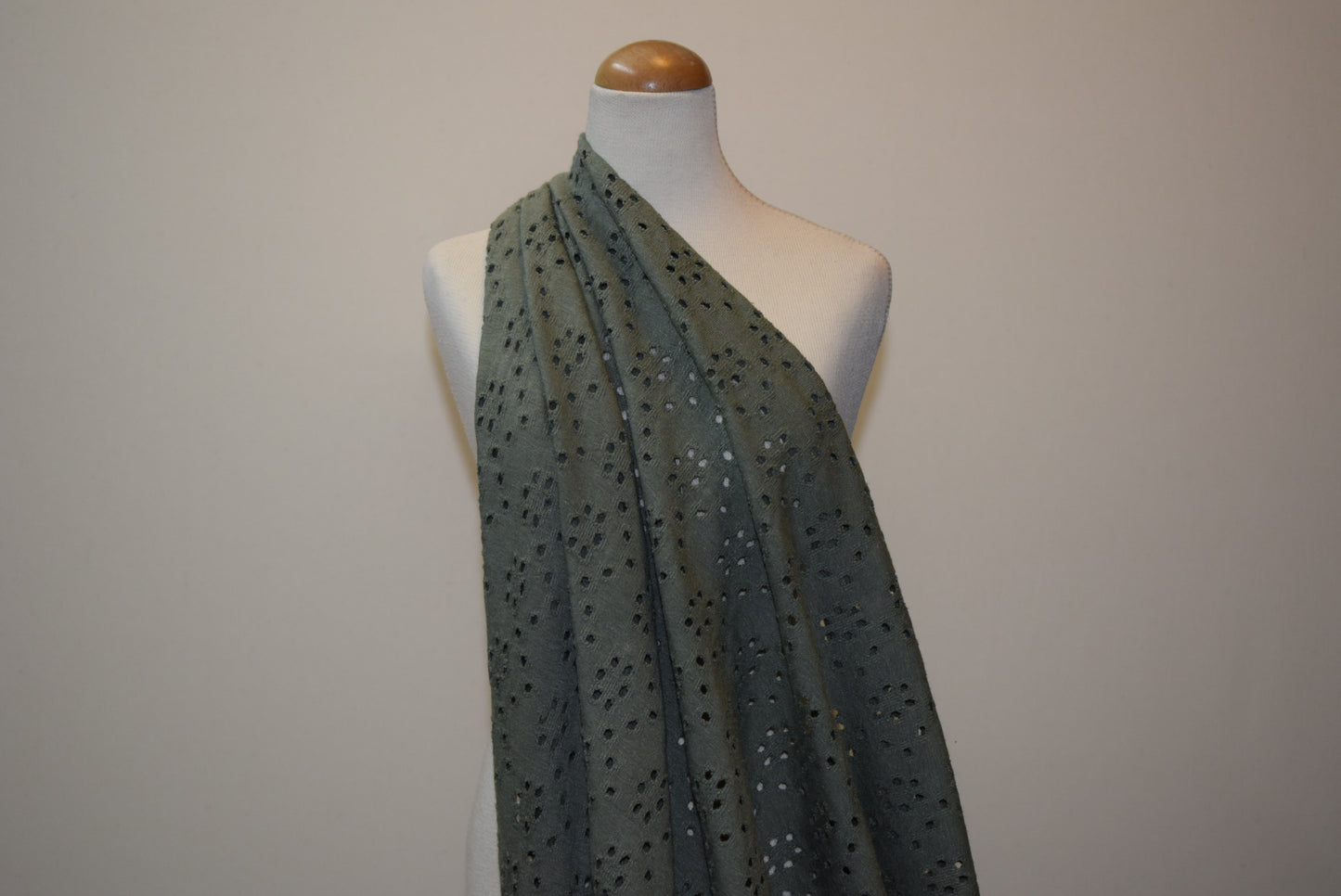 'Eyelet Jersey' - Sage