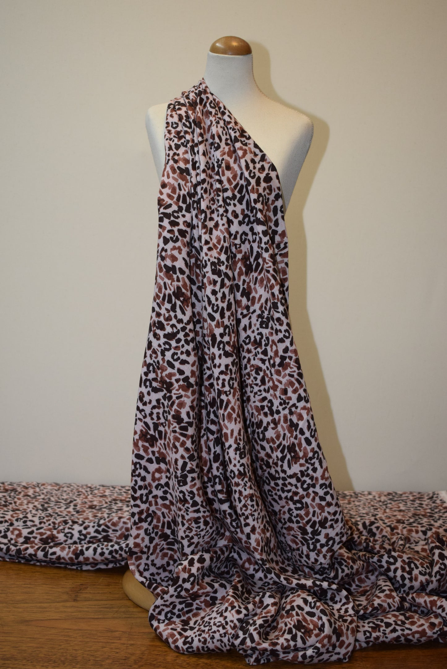 'Animal Confetti' Challis - pink