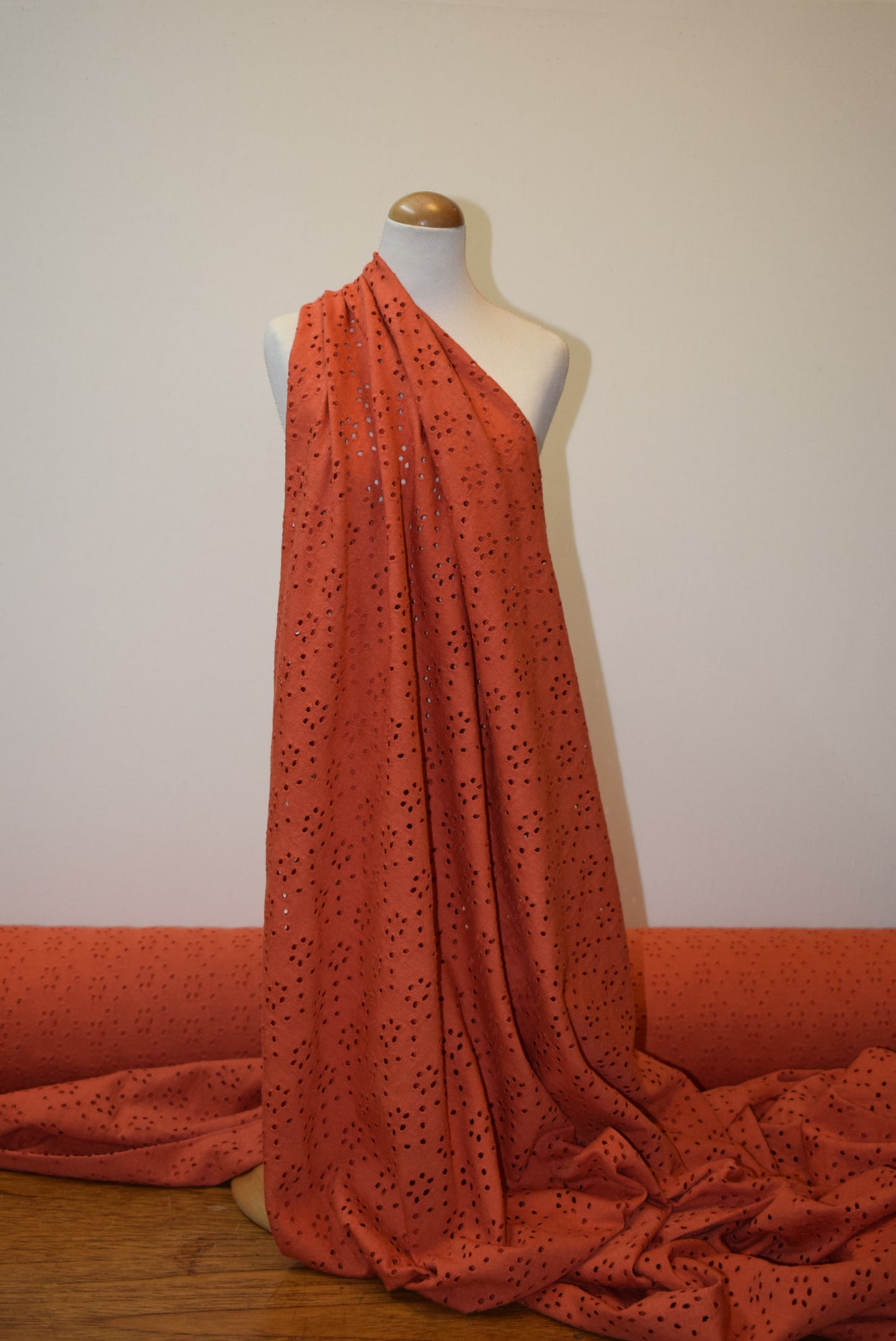 'Eyelet Jersey' - Watermelon