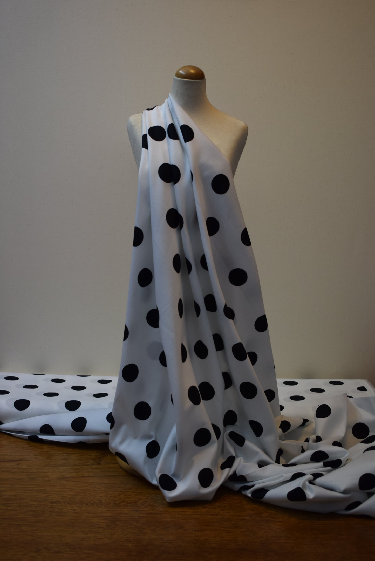 Black Spot On White Sateen