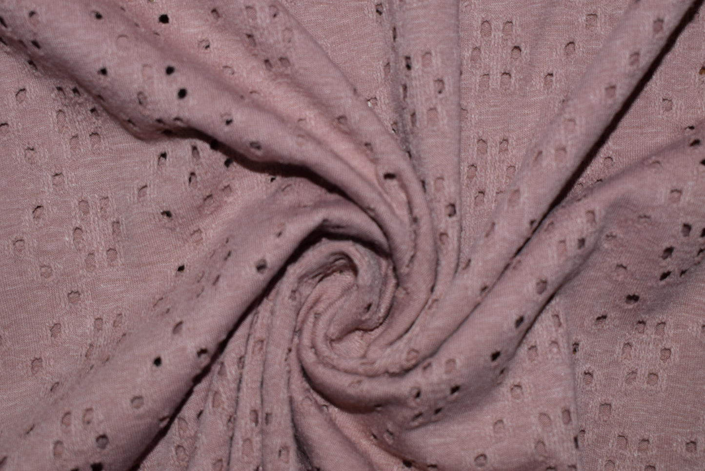 'Eyelet Jersey' - Old Rose