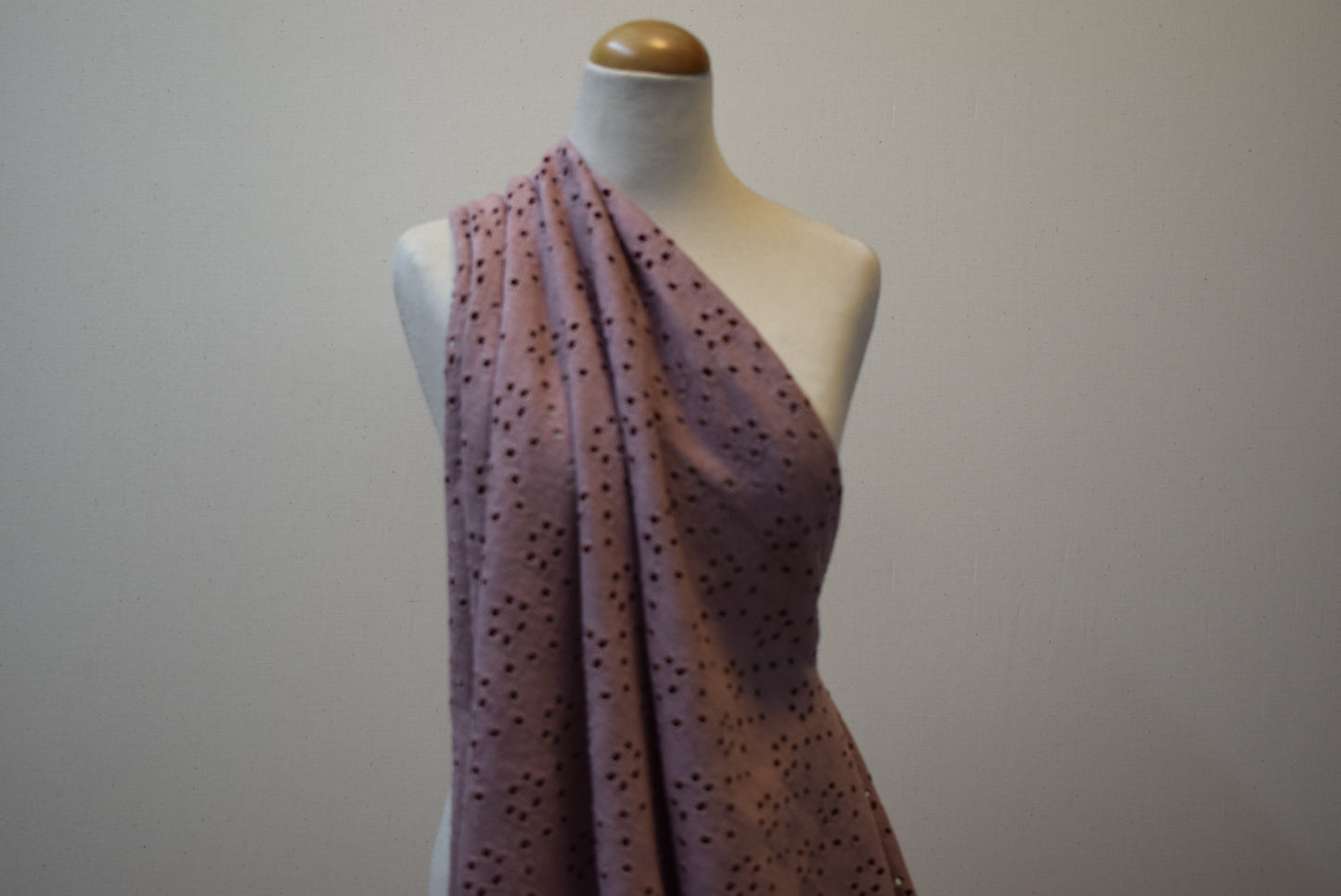 'Eyelet Jersey' - Old Rose