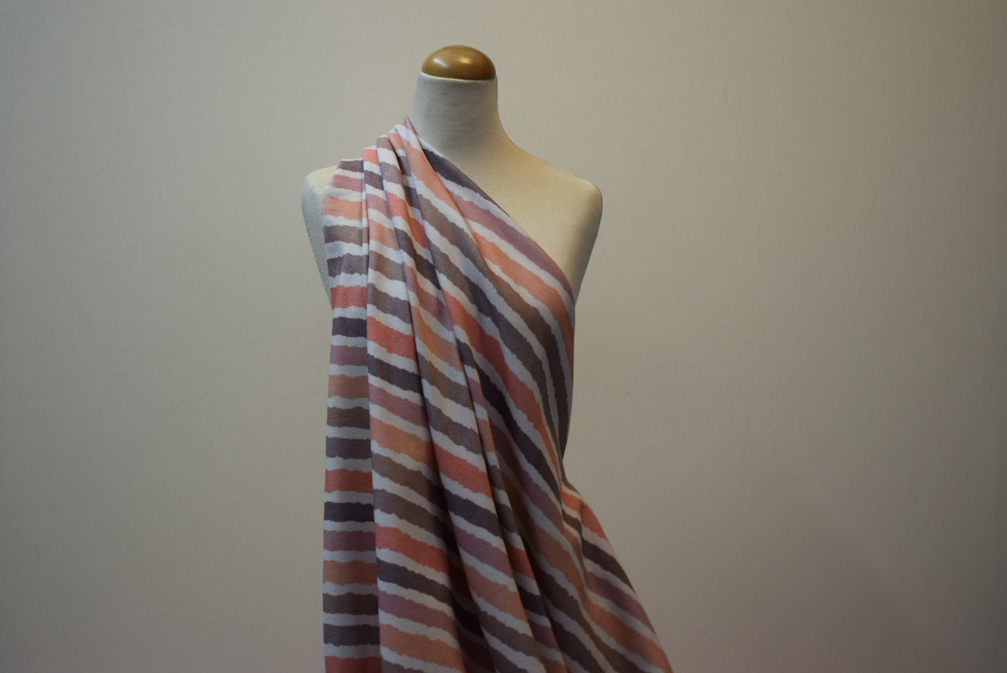 Wavy Stripe Jersey - Coral