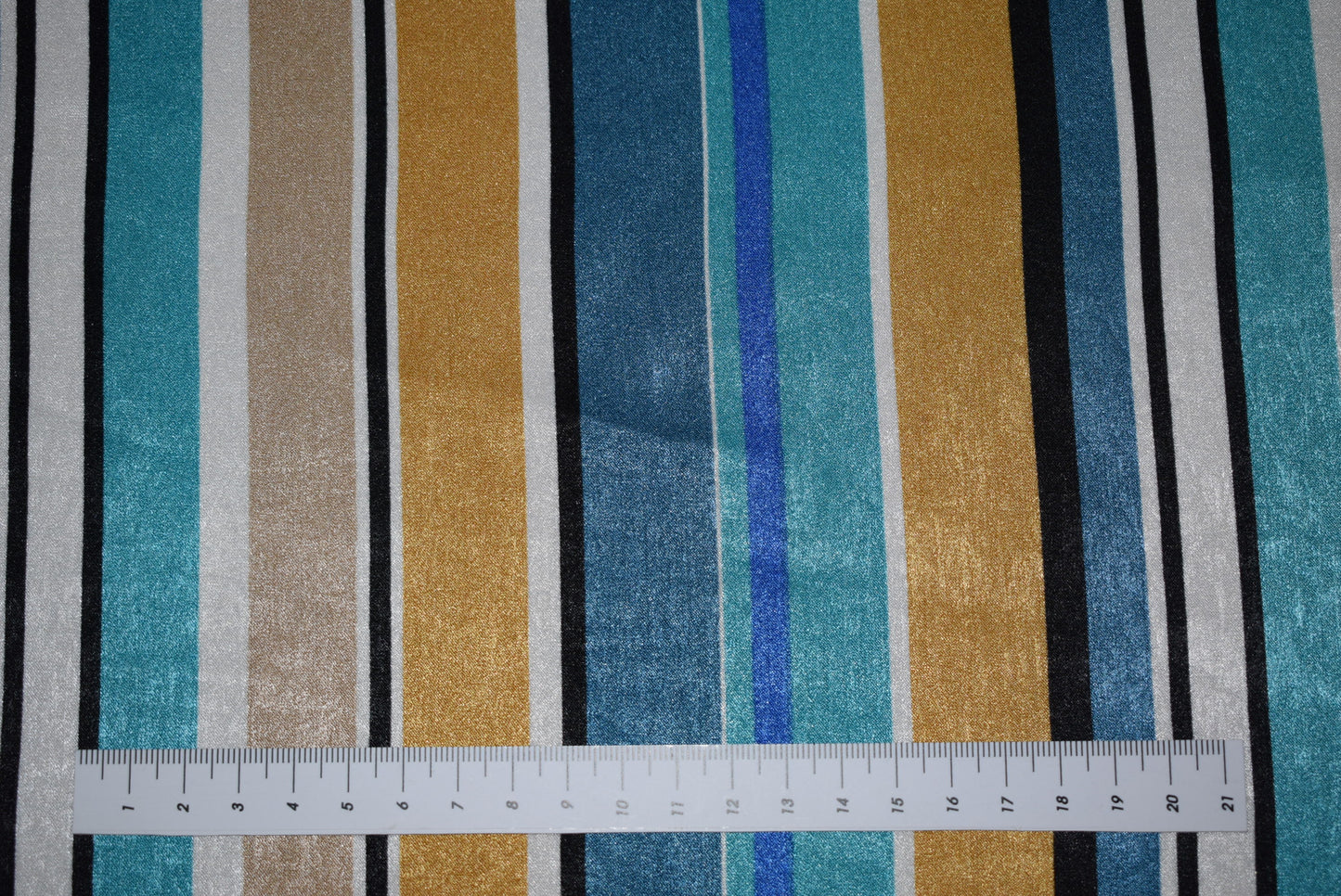 'Carnival' satin stipe - turquoise