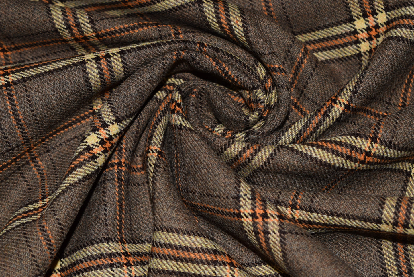 Tan/Amber Even-Check Tweed