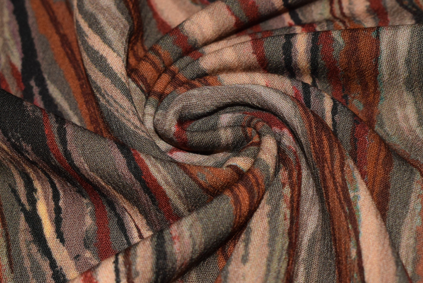 'Autumn Ripple' Crinkle Crepe
