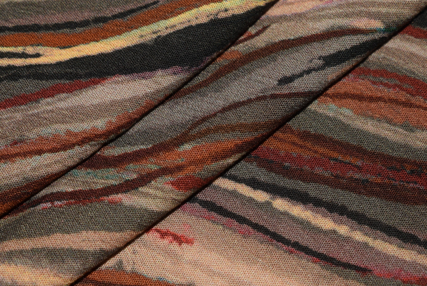 'Autumn Ripple' Crinkle Crepe