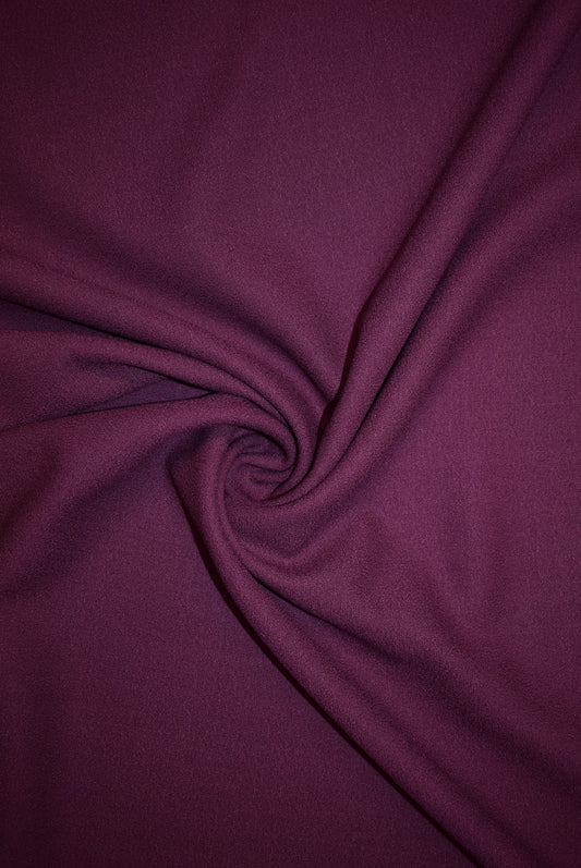 Plum Wool Crépe