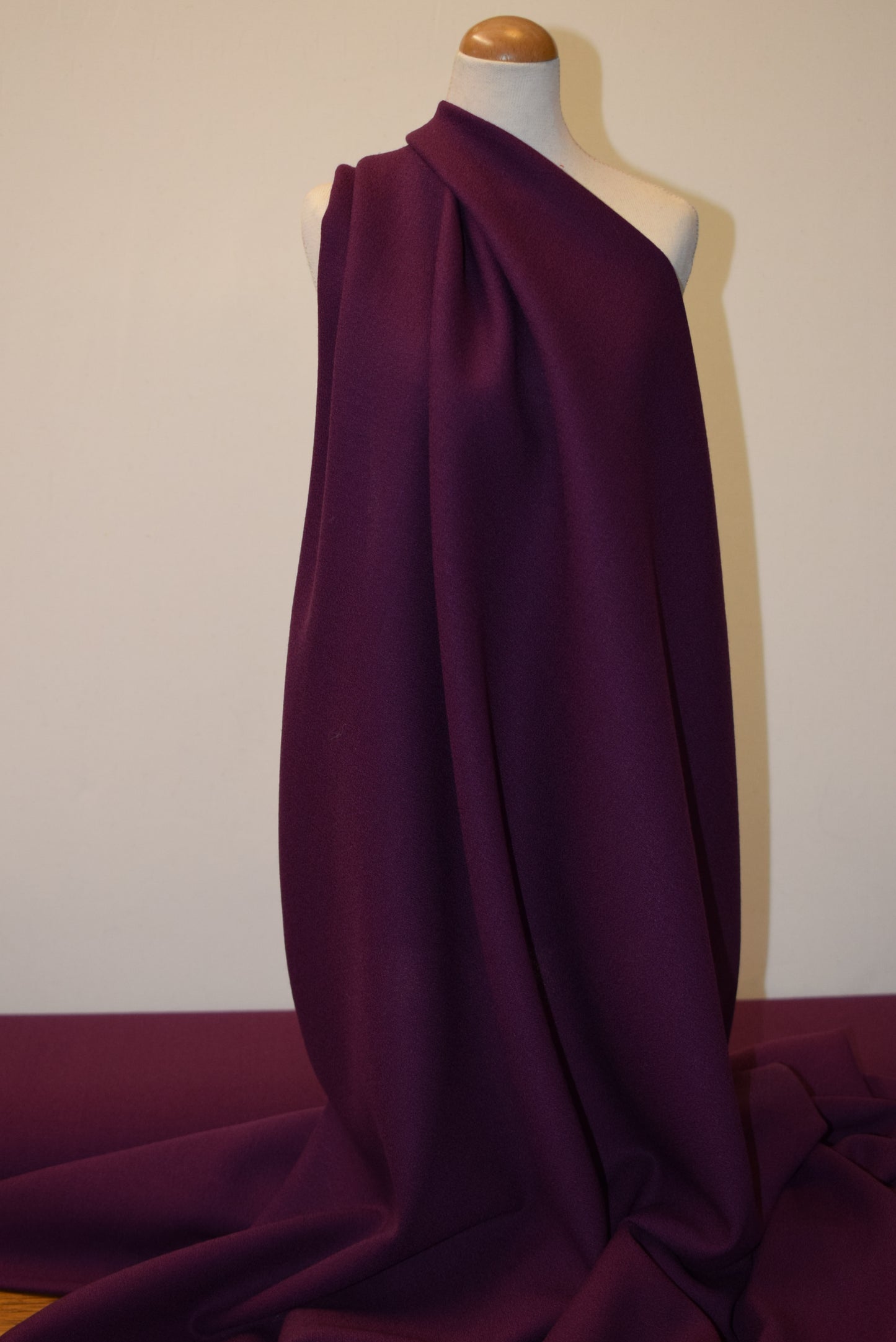 Plum Wool Crépe