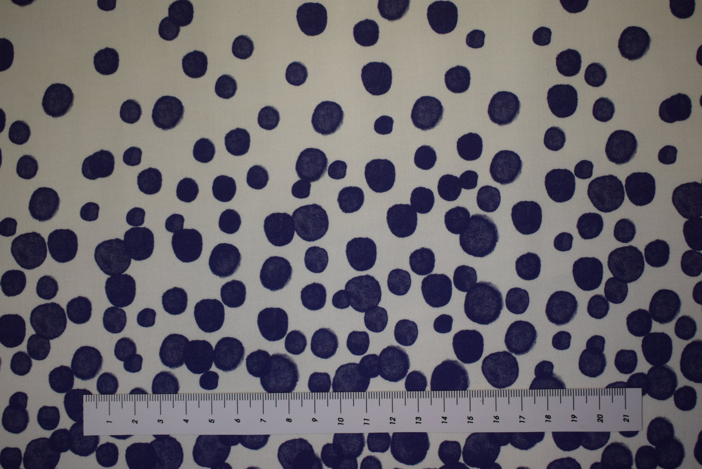 'Raindrop' Border Print - Blue