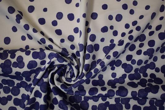 'Raindrop' Border Print - Blue