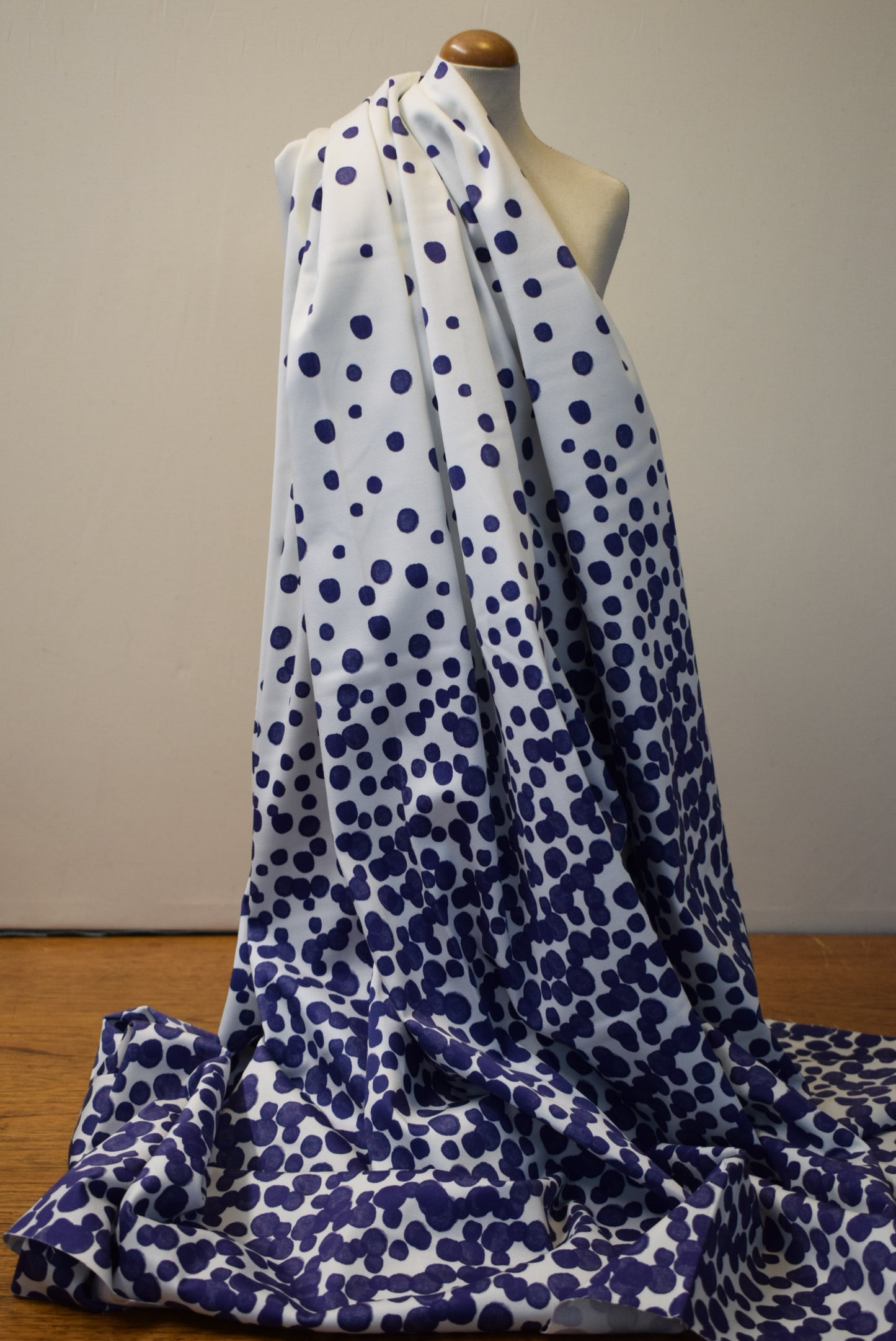 'Raindrop' Border Print - Blue