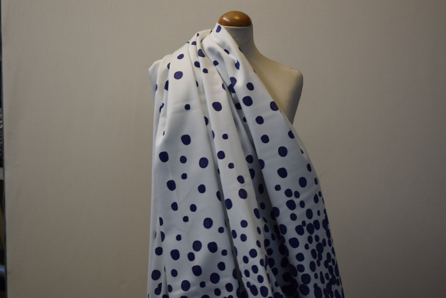'Raindrop' Border Print - Blue