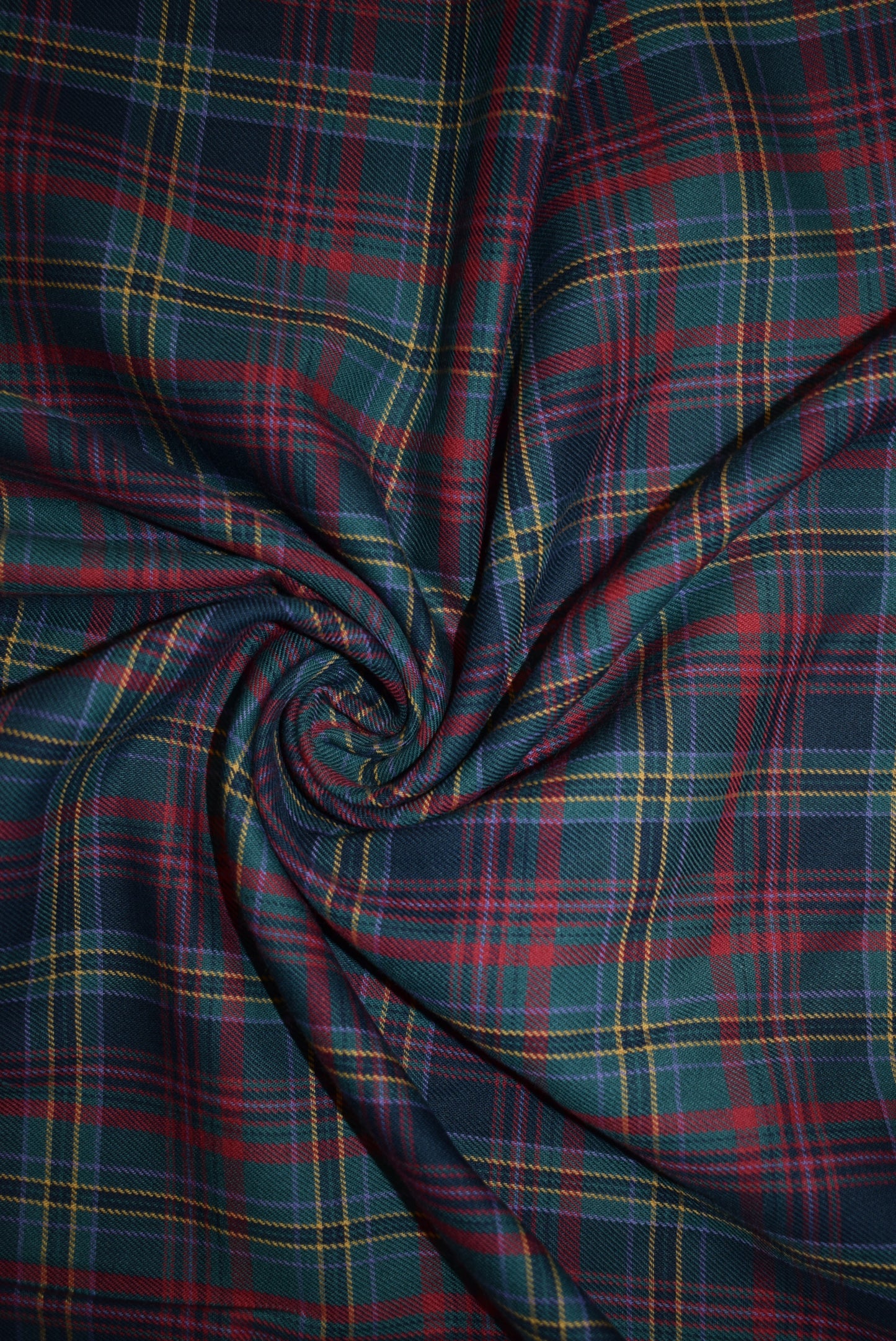 Teal/Wine Twill Tartan