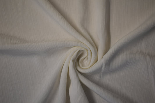 Ivory Crinkle Crépe