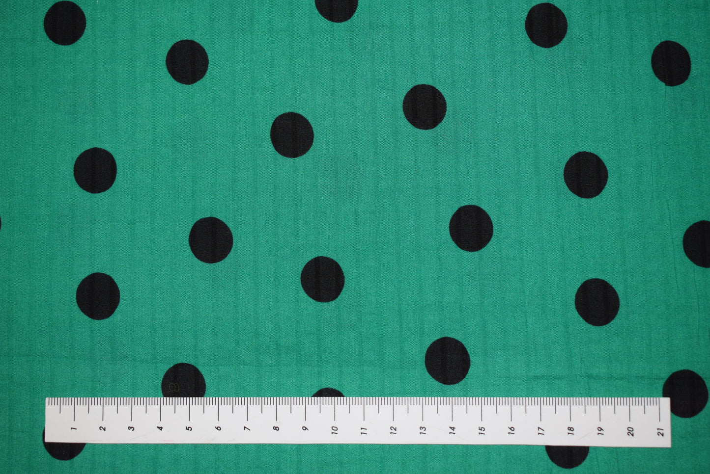 'Polka' Black on Emerald