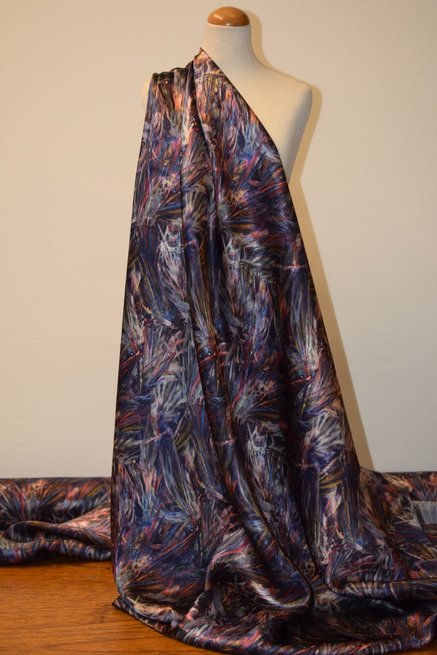 'Fireworks' Silk Satin