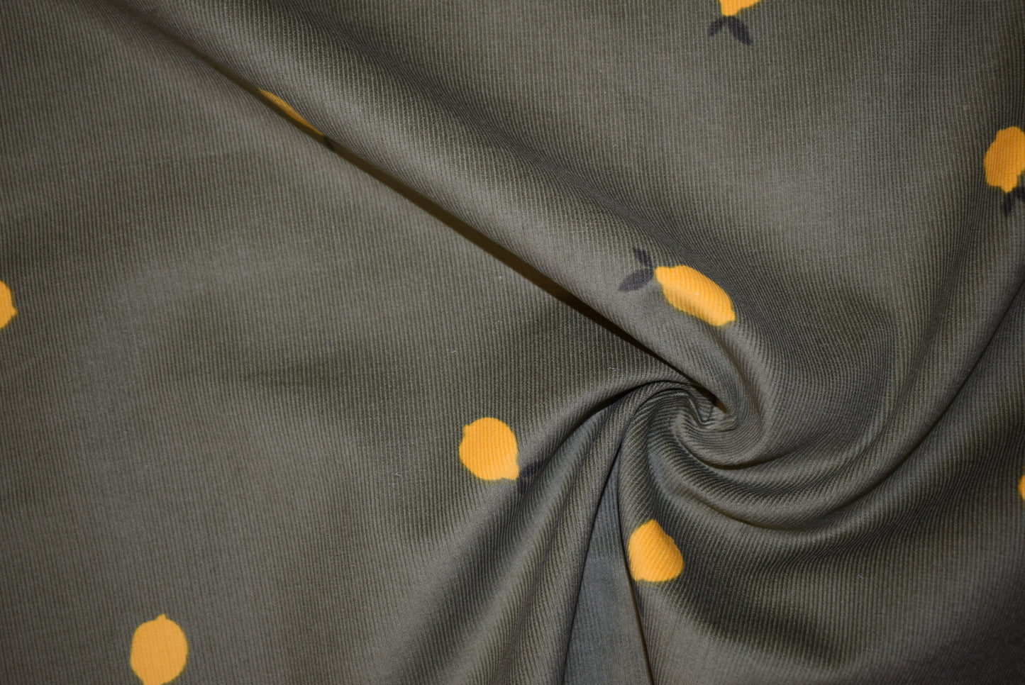 Lemons on Sage Babycord