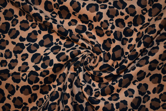 Animal Print Needlecord - Leopard
