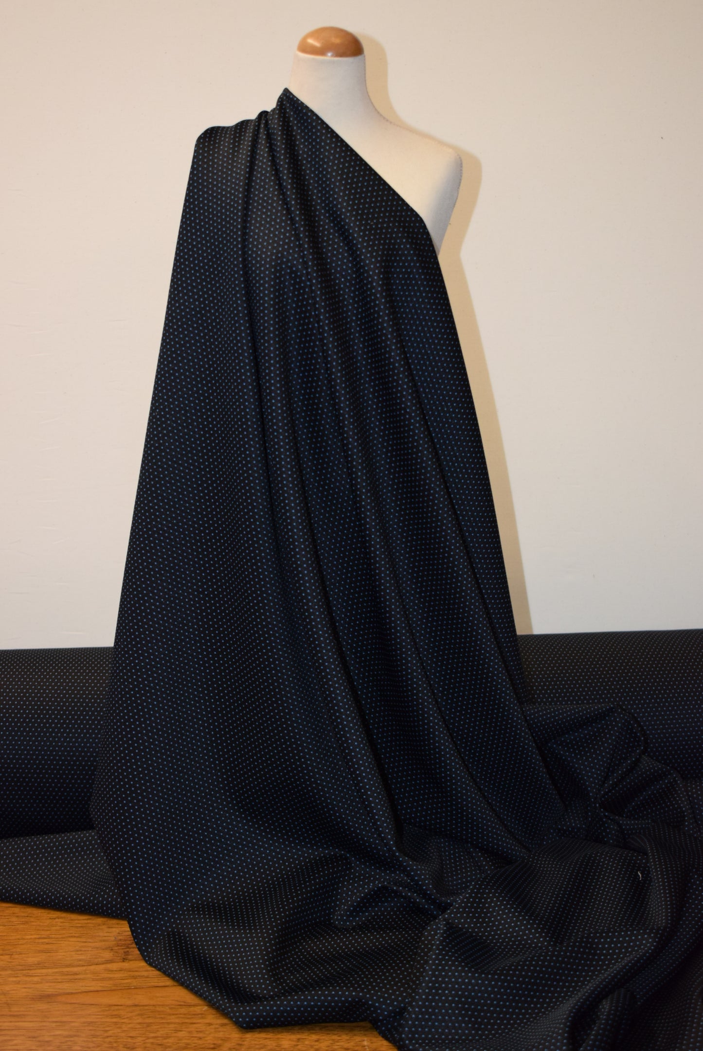 Pale Blue Spot on Navy Jersey