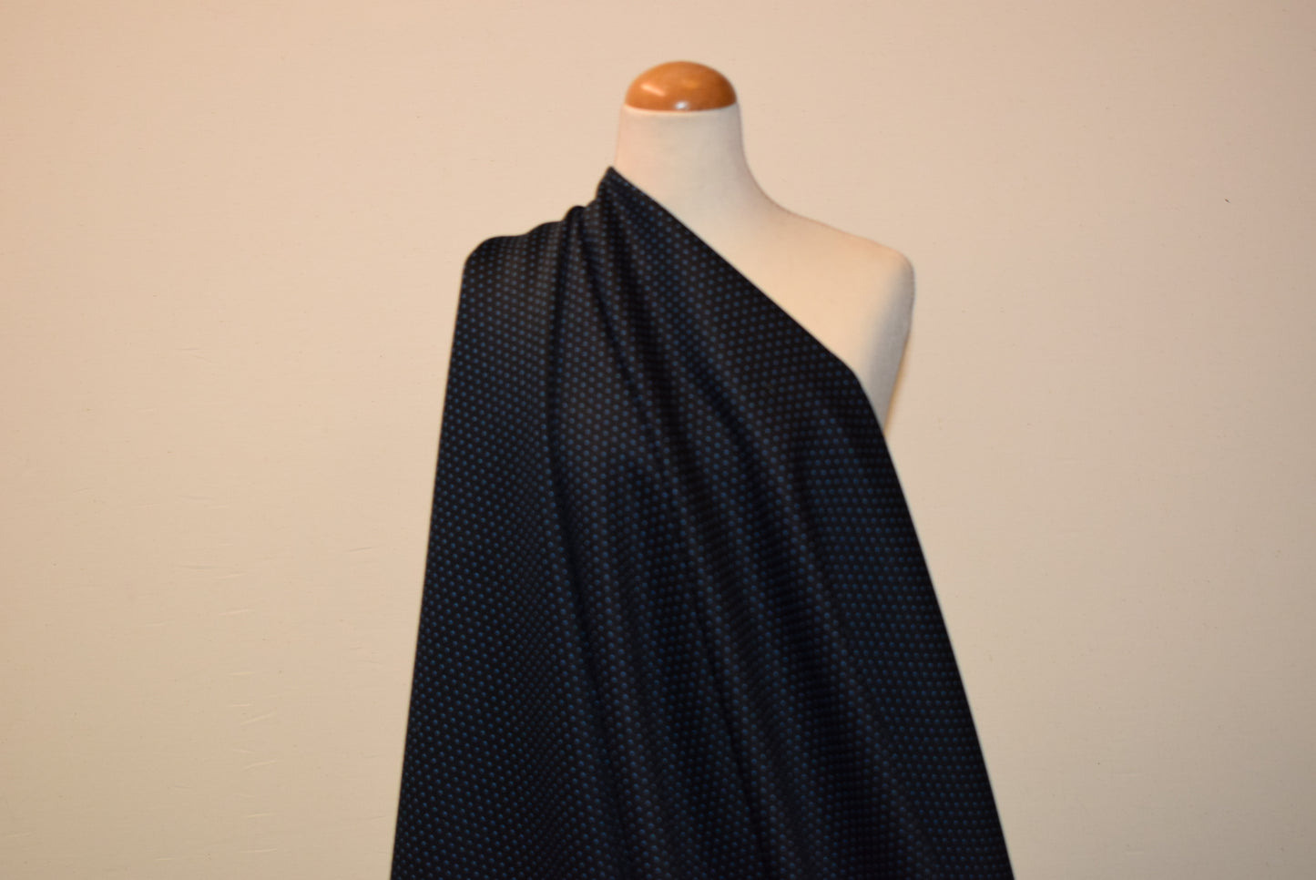 Pale Blue Spot on Navy Jersey