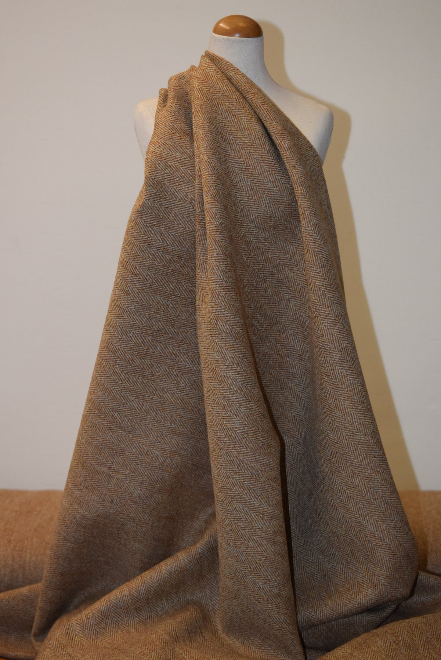 Brown Herringbone Tweed
