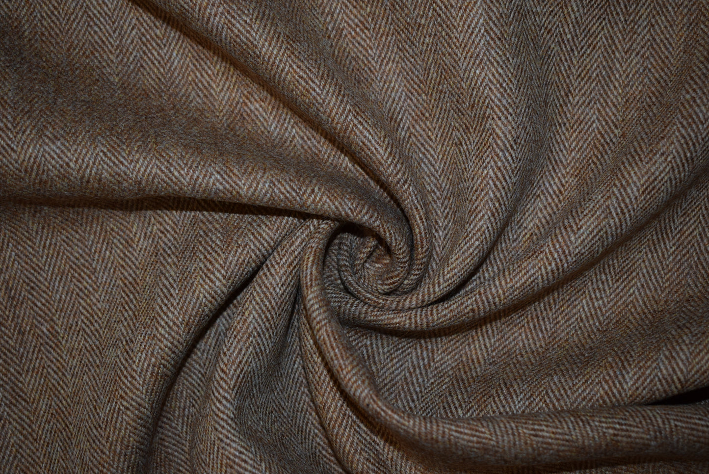 Brown Herringbone Tweed