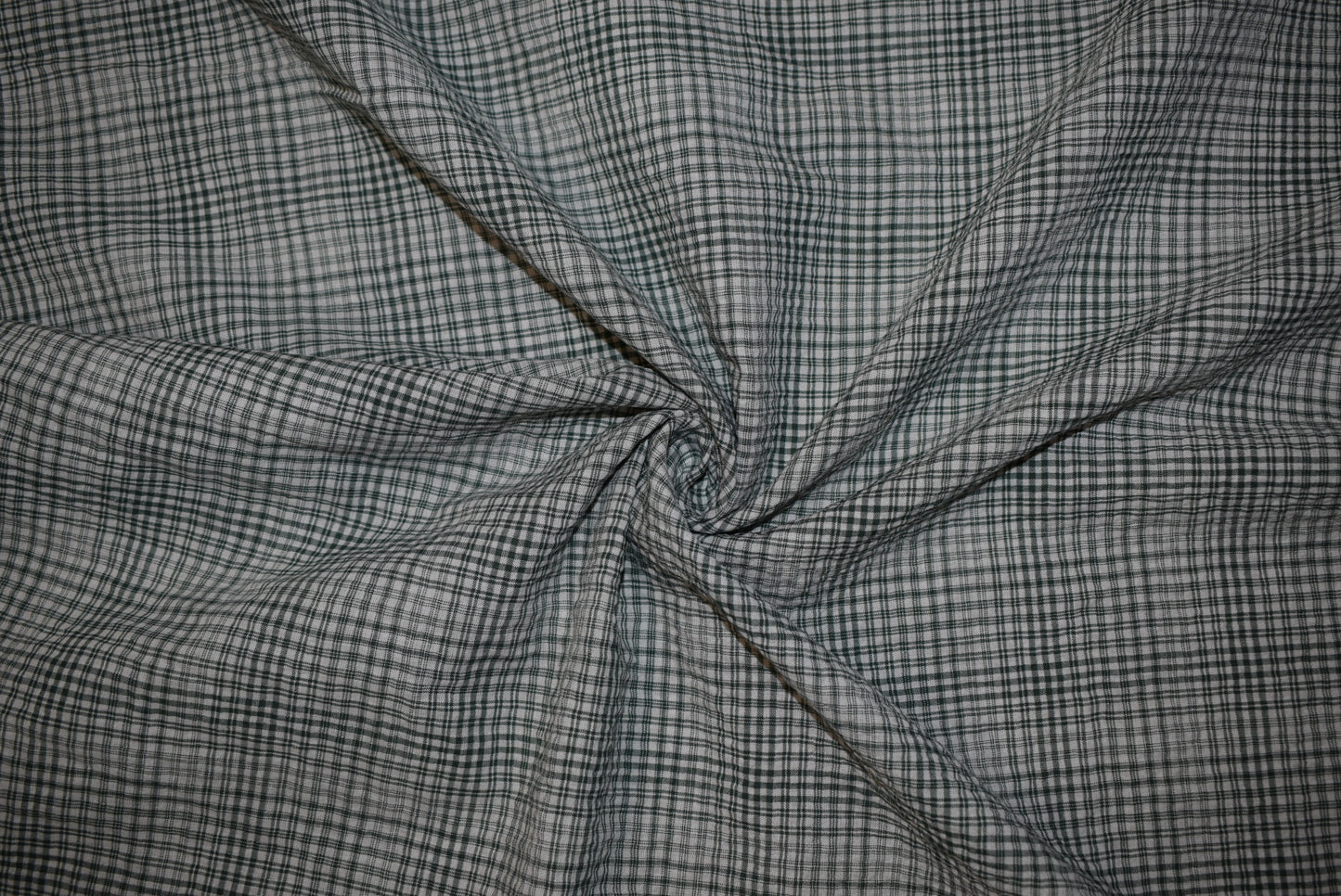 Green Crinkle Check