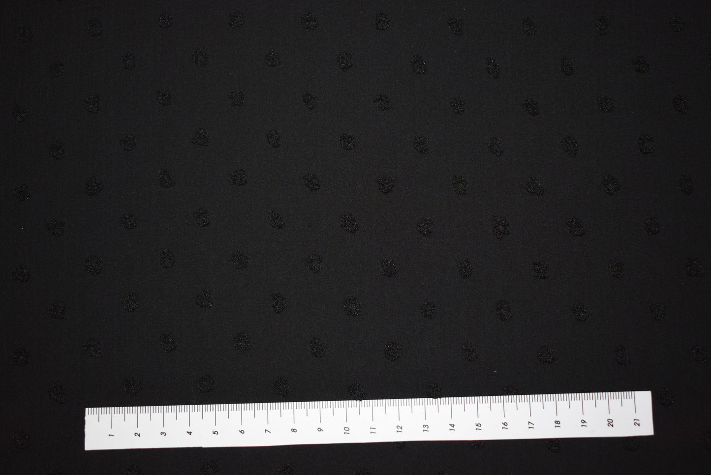 Black 'Clip Dot' Chiffon