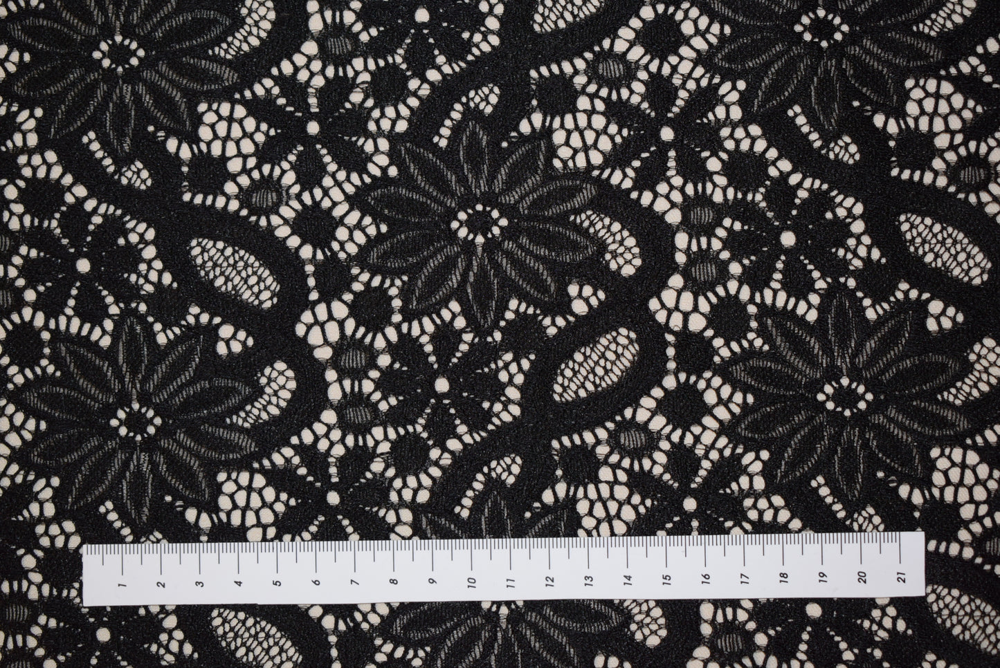 'Madrid' Black Stretch Lace