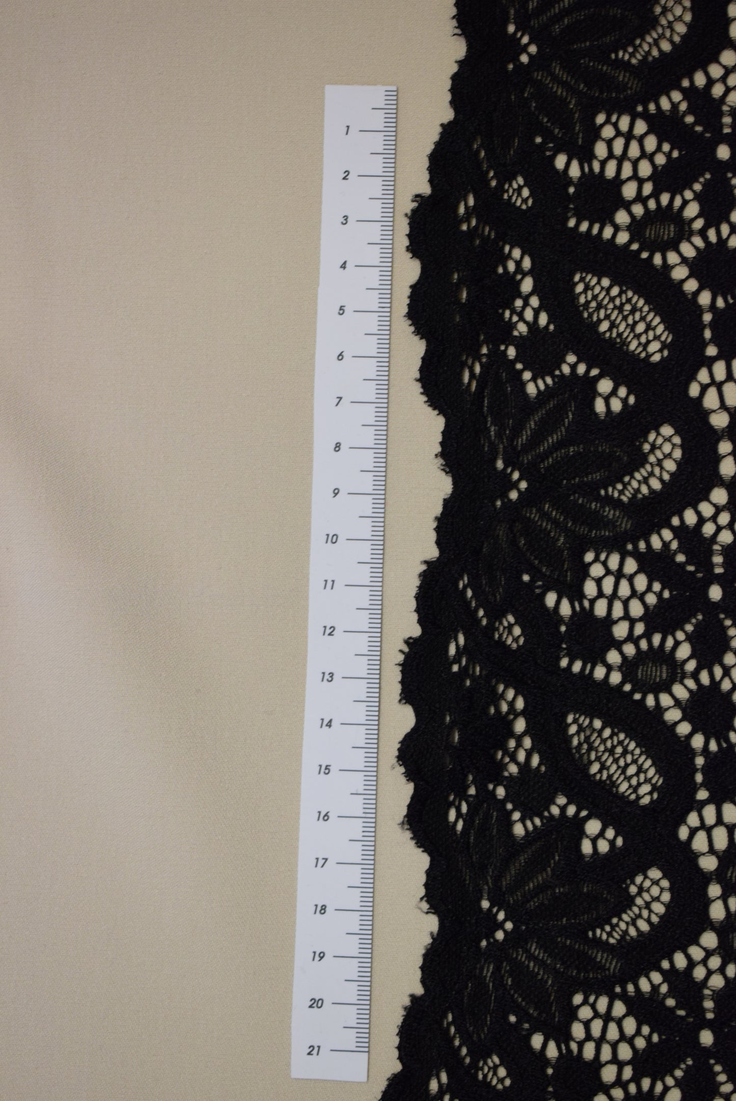 'Madrid' Black Stretch Lace