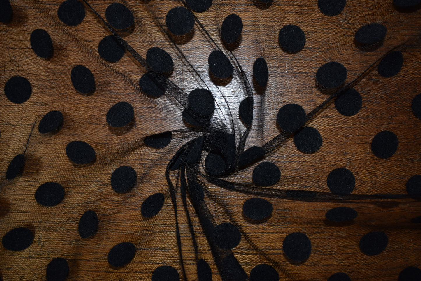 Black Flock Spot On Tulle - 2 colourways