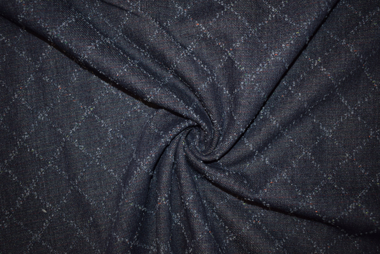 Quilt Effect Poly/Cotton Denim