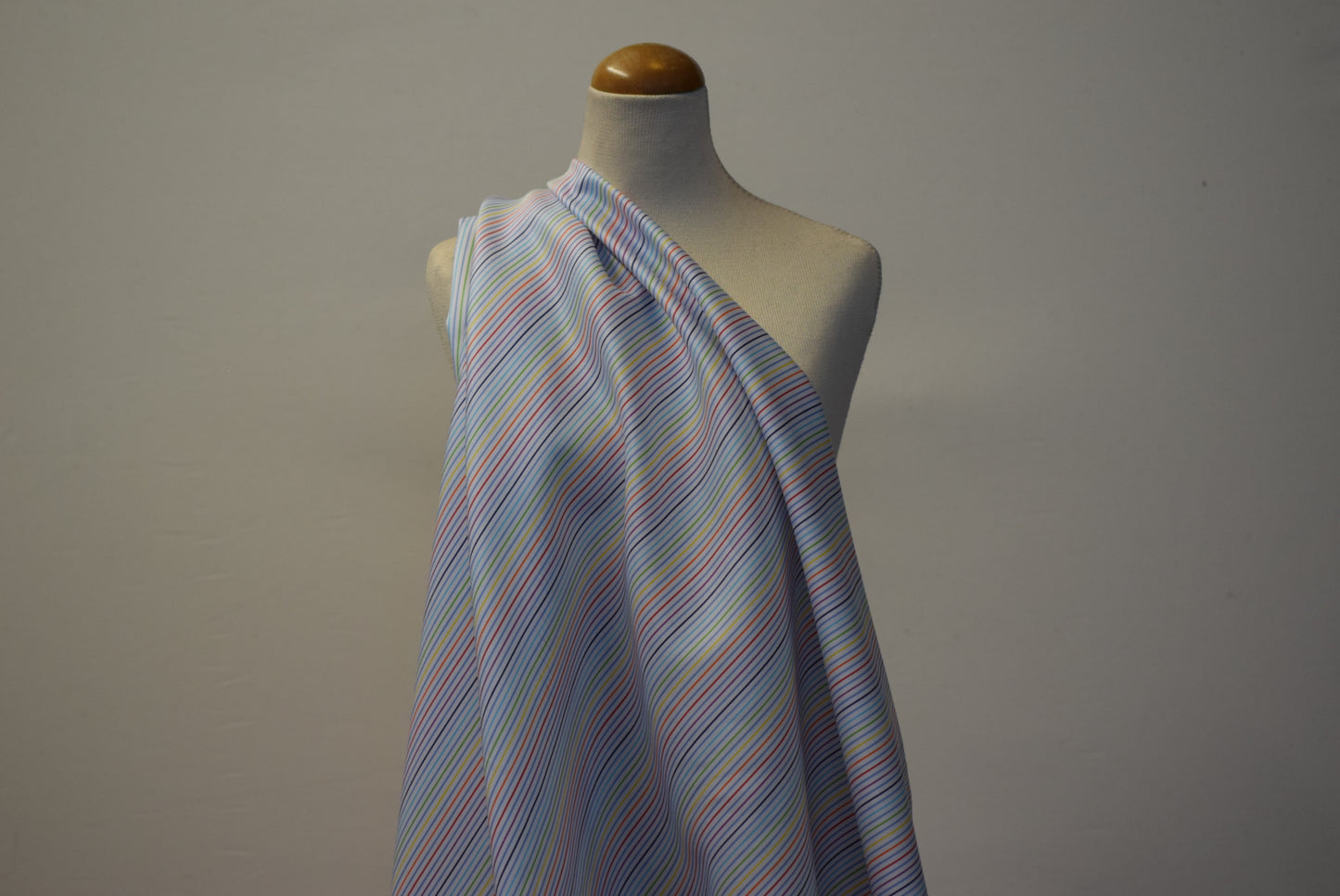 Multi Stripe Light Weight Cotton Twill