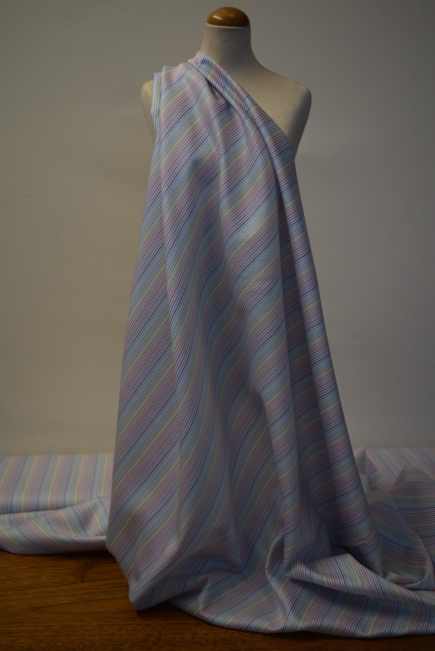 Multi Stripe Light Weight Cotton Twill