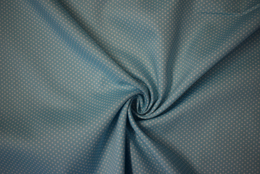 Mini Spot Cotton Sateen - Turquoise