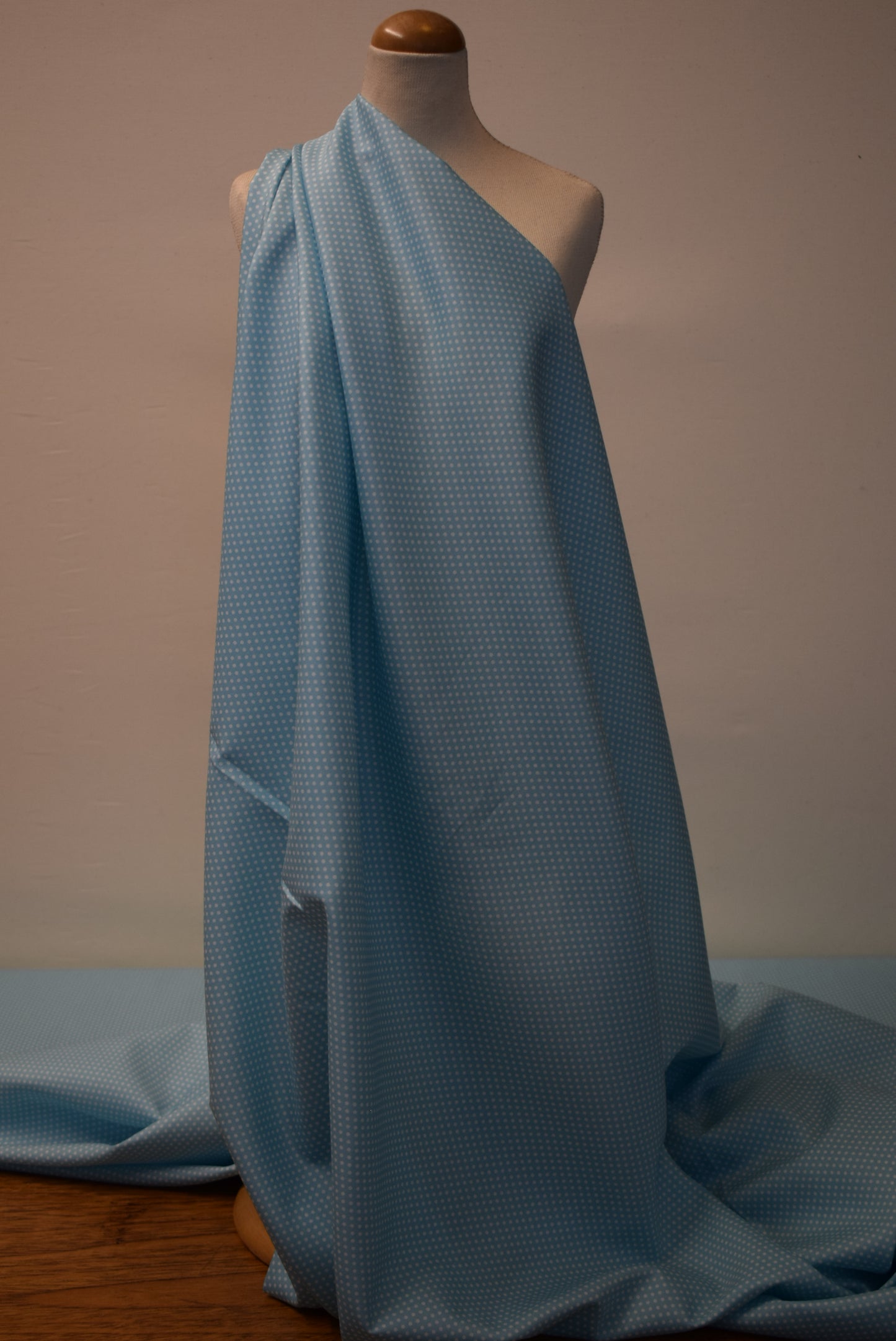 Mini Spot Cotton Sateen - Turquoise