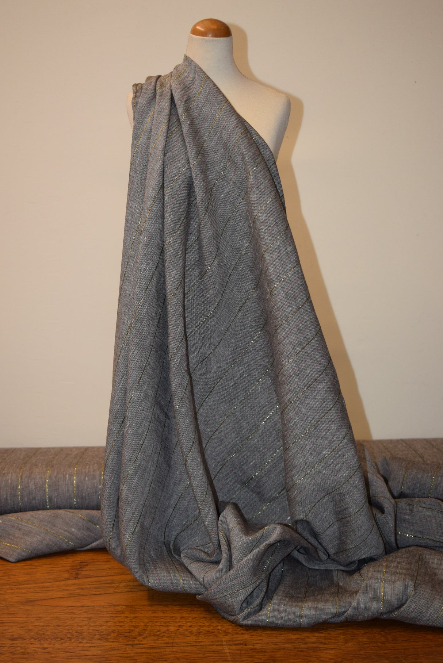 Lurex Stripe L/V - Brown