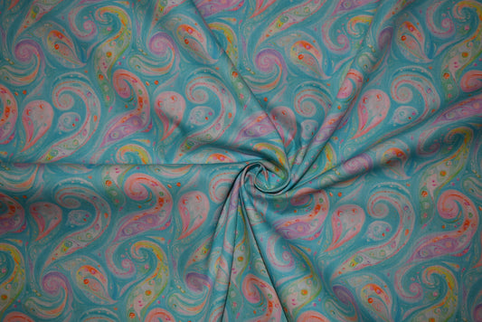 Aqua Paisley