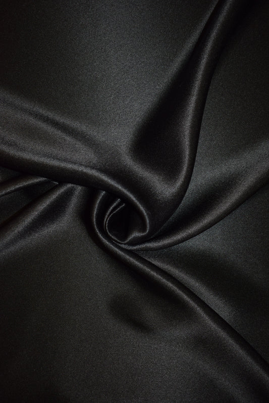 Silk Double Satin - Black